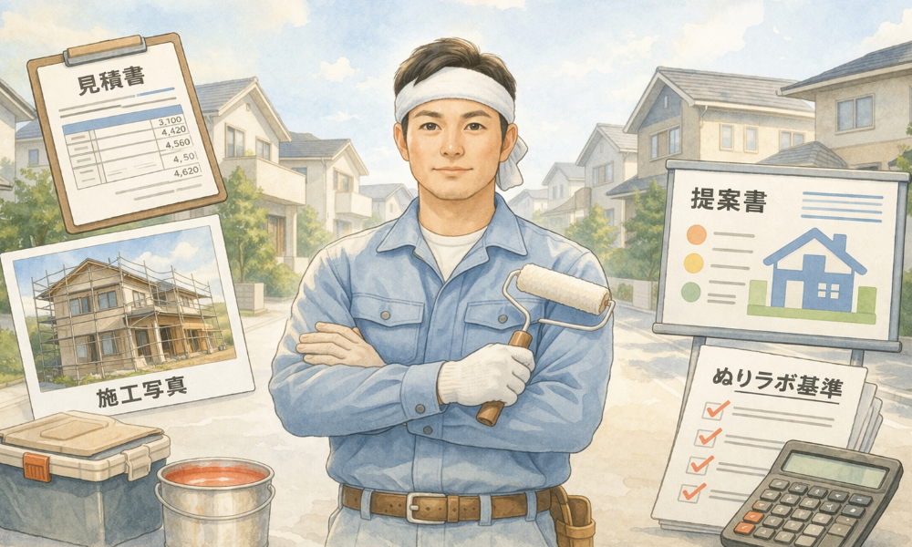 ぬりラボ基準で選ばれる形に整えていくイメージ