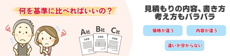 基準がバラバラ